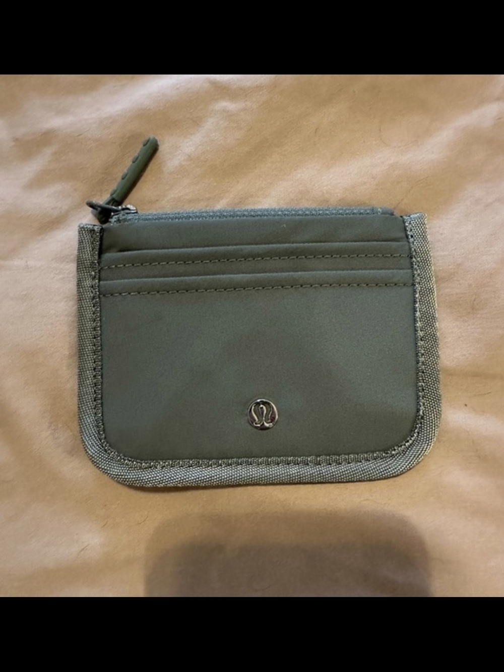lululemon athletica Green Zip Card & Key Holder